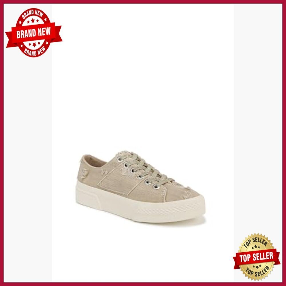 Women's Distressed Fabric Sneakers with Metallic Studs Platform Sole - Picture 2 of 7